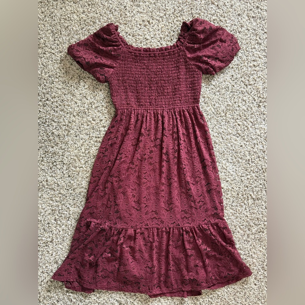 LC Lauren Conrad Square Neckline Midi Dress